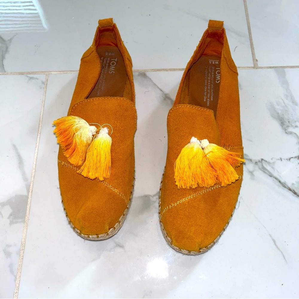 Toms Mustard Tassel Flats
